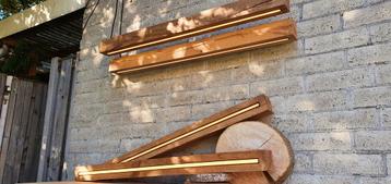 Unieke Handgemaakte Eiken Houten Hanglamp – Met Dimbare LED  beschikbaar voor biedingen