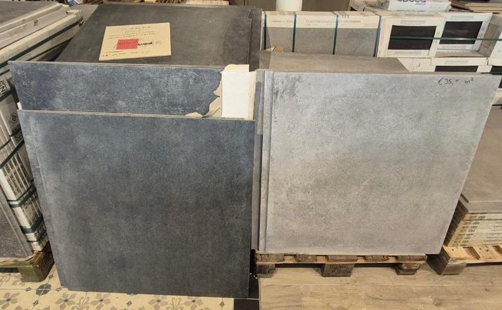 Keramische vloertegel Contemporary grey of grafit 80x80 €35, Doe-het-zelf en Verbouw, Tegels, Nieuw, Vloertegels, Keramiek, 60 cm of meer