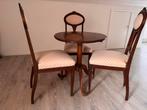 Antieke houten tafel met 3 stoelen, Ophalen
