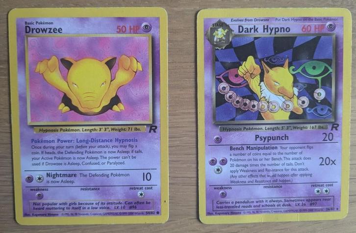 Pokémon Kaart - Dark Hypno (26 / 82), Hobby en Vrije tijd, Verzamelkaartspellen | Pokémon, Zo goed als nieuw, Meerdere kaarten
