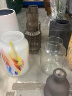 Vazen, Huis en Inrichting, Woonaccessoires | Vazen, Minder dan 50 cm, Glas, Zo goed als nieuw, Ophalen