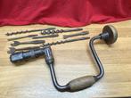 antieke houtboor met boren, Antiek en Kunst, Antiek | Gereedschap en Instrumenten, Ophalen of Verzenden