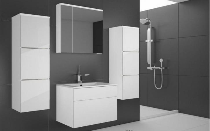 Badkamerset Polo Wit, Huis en Inrichting, Badkamer | Badtextiel en Accessoires, Nieuw, Wit, Ophalen of Verzenden