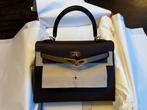 Zeldzame Hermes Kelly Sellier 25 Tricolore ongebruikt, Ophalen, Nieuw, Bruin, Handtas