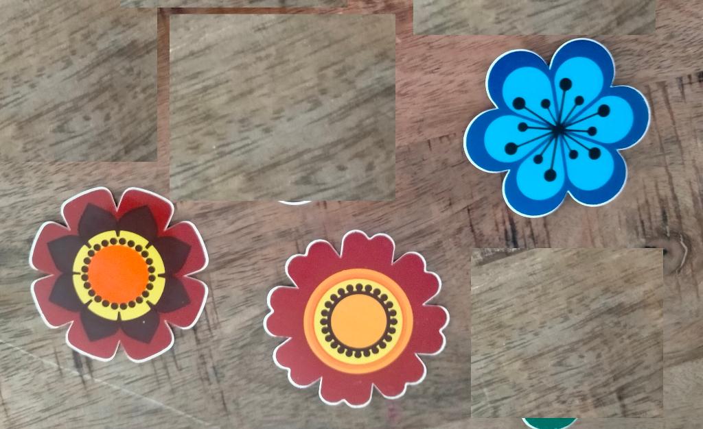 Bloemen patroon vintage retro bruin groen stickers sticker, Ophalen of Verzenden, Zo goed als nieuw, Overige typen