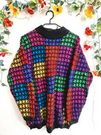 Super leuke zachte vintage gekleurde trui angora en lamwol, Ophalen of Verzenden, Zo goed als nieuw, Maat 46/48 (XL) of groter