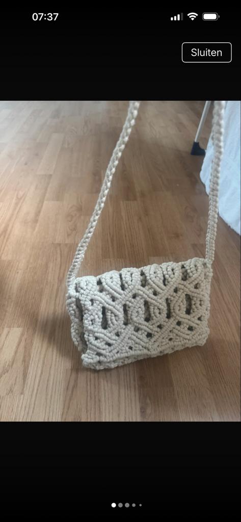 Zara Macramé Tasje - Beige Schoudertas, Ophalen of Verzenden, Zo goed als nieuw, Beige, Overige merken