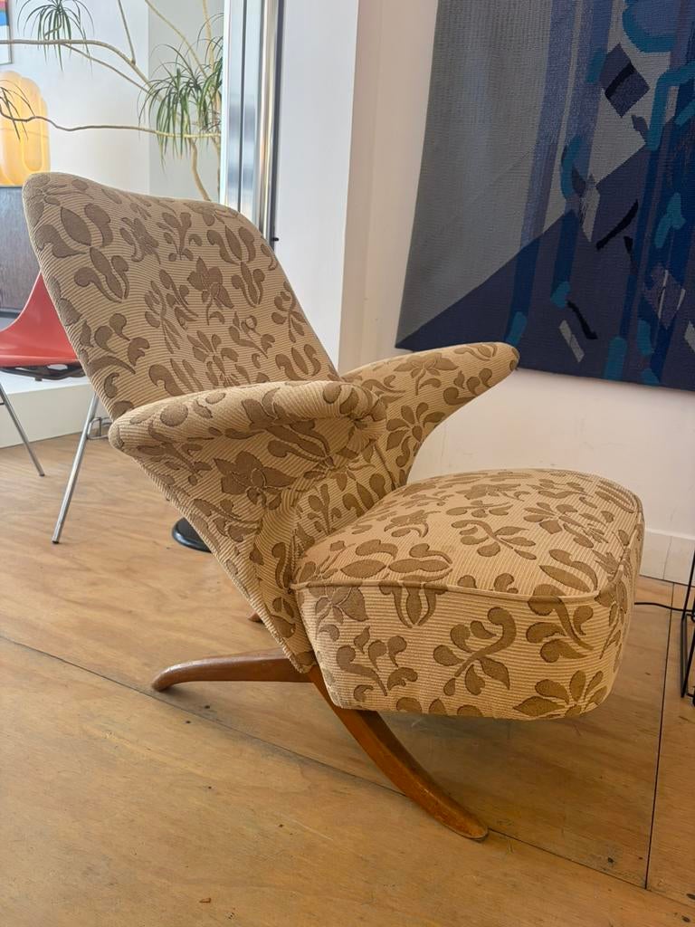 Artifort Pinguin Theo Ruth  jaren 50 vintage design stoel, Huis en Inrichting, Ophalen of Verzenden, Zo goed als nieuw, 75 tot 100 cm