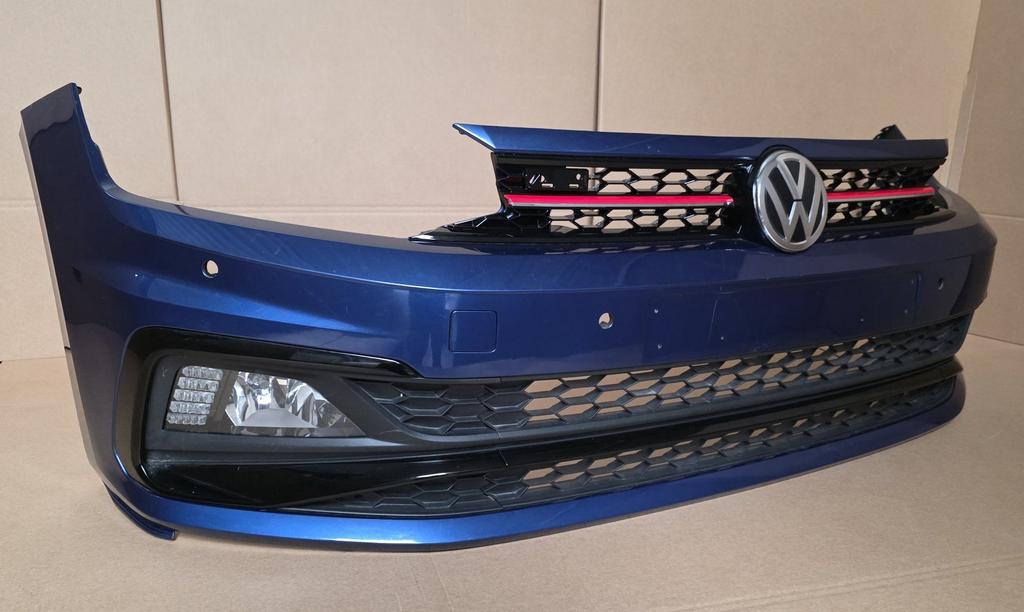 Voorbumper VW Polo 2G GTI 4xPDC 2018-2022 Volkswagen, Gebruikt, -, Ophalen of Verzenden, Bumper