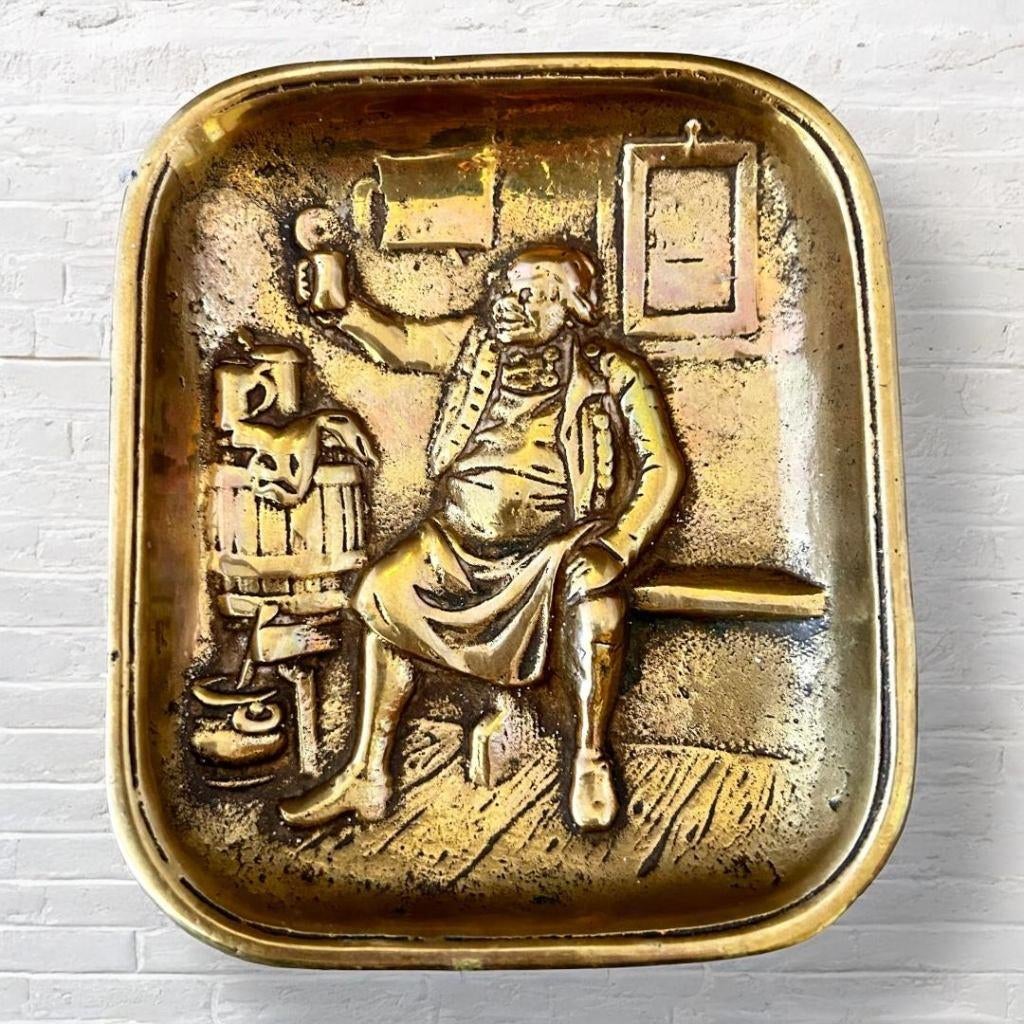 Mooie zware  vintage bronzen schaal., Antiek en Kunst, Antiek | Koper en Brons, Ophalen of Verzenden, Brons