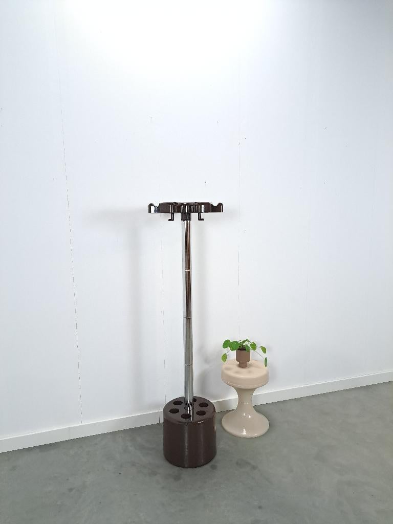 Bruine Velca Legnano kapstok, VIP chroom, kunststof vintage, Kunststof, Gebruikt, Ophalen of Verzenden, Staande kapstok