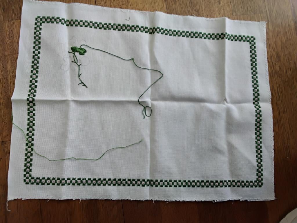 Stramien begin gemaakt 30 x 45 cm, Hobby en Vrije tijd, Borduren en Borduurmachines, Ophalen of Verzenden, Zo goed als nieuw, Handborduren