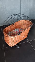 Rieten hondenmand achterop fiets model, Ophalen, Gebruikt