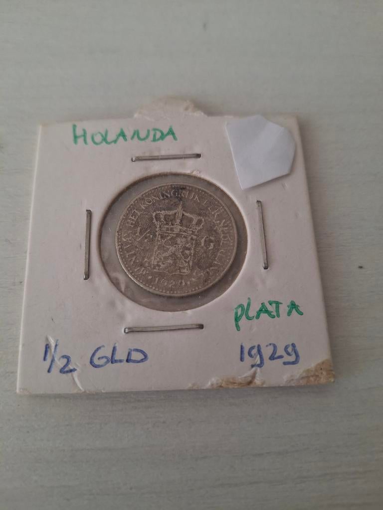 Zilveren halve gulden 1929 Wilhelmina, Postzegels en Munten, Munten | Nederland, ½ gulden, Zilver, Ophalen of Verzenden, Koningin Wilhelmina