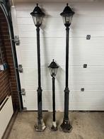 3 aluminium lantaarnpalen – klassieke uitstraling, Ophalen, Gebruikt, Staande lamp, Aluminium