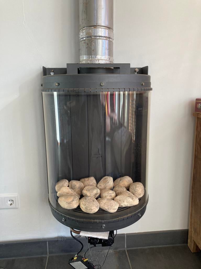 Bellfire gashaard incl afvoerbuis, Ophalen, Gebruikt, Hangende haard, Gashaard