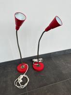 IKEA Kvart bureaulamp 2 stuks rood., Ophalen of Verzenden, Gebruikt, Metaal, Minder dan 50 cm