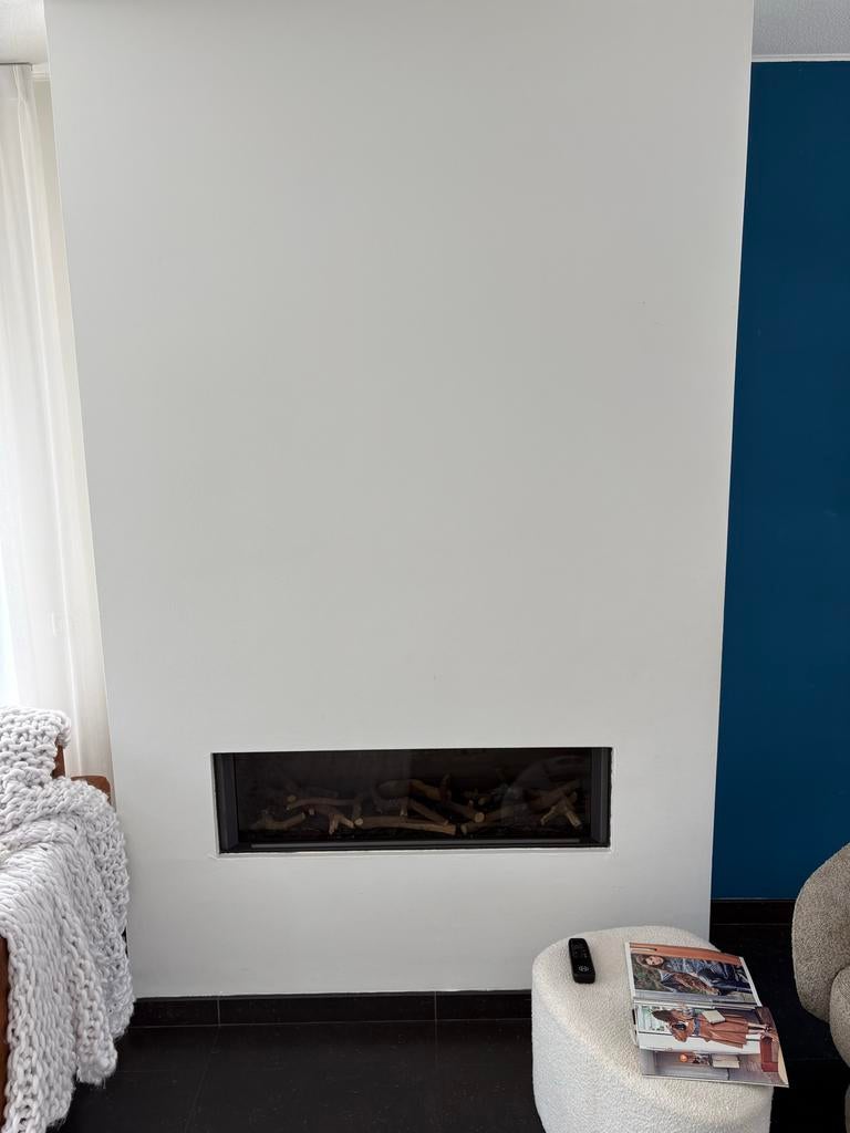 Dru gashaard inbouw met afstandsbediening (105x30cm), Ophalen, Gebruikt, Inbouwhaard, Gashaard