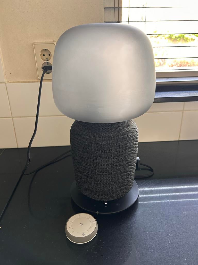 IKEA Symfonisk lamp met afstandsbediening, Ophalen of Verzenden, Zo goed als nieuw, Glas, Minder dan 50 cm