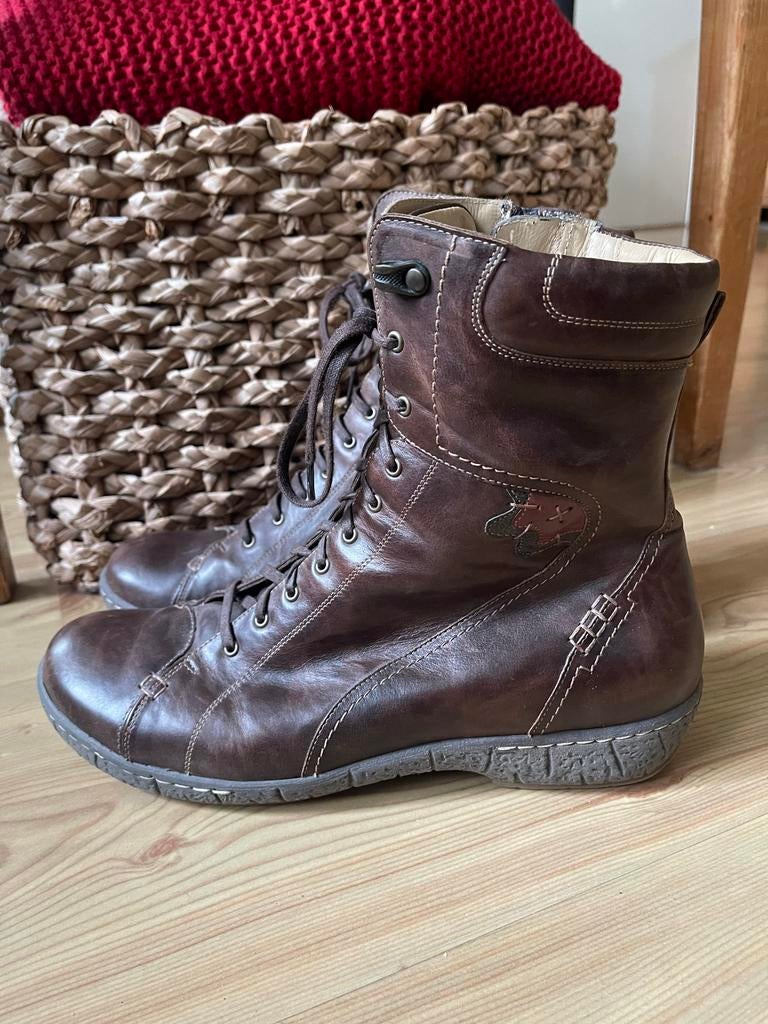 Durea leren laarsjes maat 42, Kleding | Dames, Schoenen, Bruin, Lage of Enkellaarzen, Ophalen of Verzenden, Zo goed als nieuw