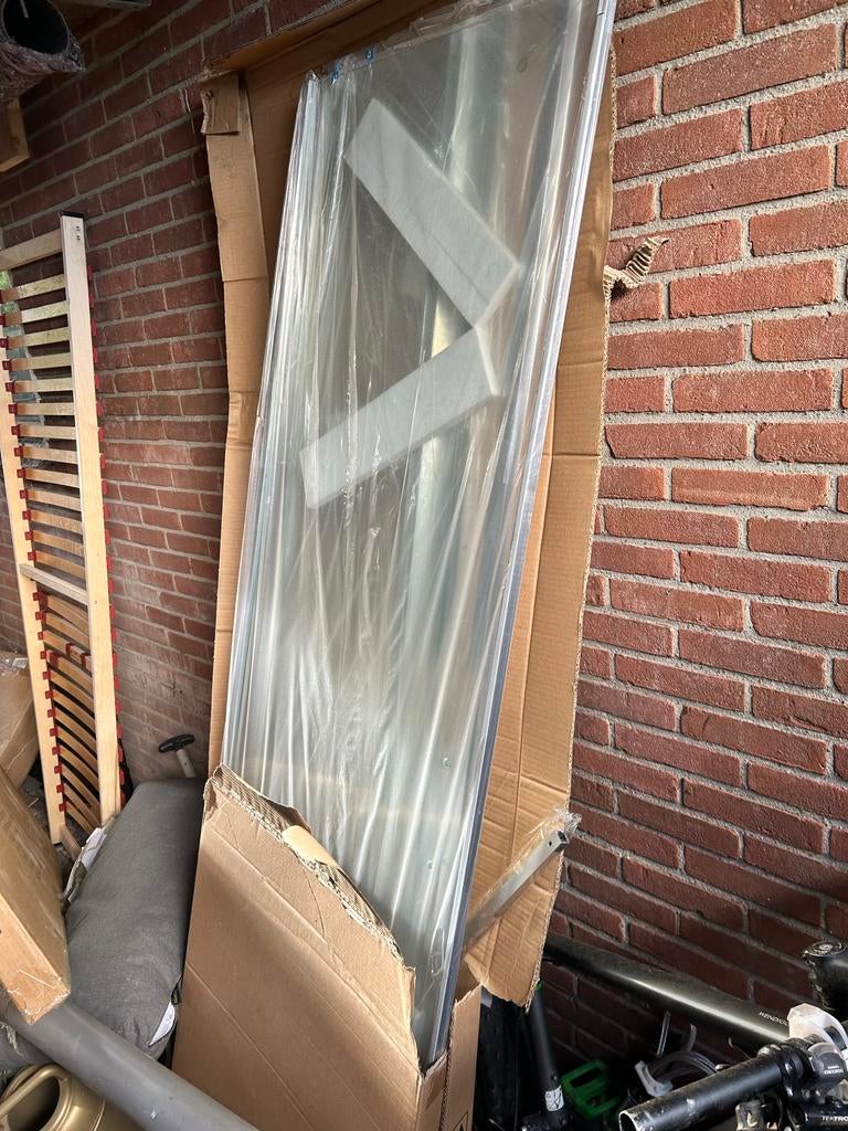 Nieuwe Nisdeur 120x210cm - 6mm Veiligheidsglas, 215 cm of meer, Overige typen, Nieuw, Glas