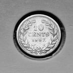 10 cent Willem III 1887, Koning Willem III, Zilver, Ophalen of Verzenden, 10 cent