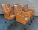 4x montis stoel met wielen. charly? chaplin?, Huis en Inrichting, Stoelen, Ophalen, Gebruikt, Overige kleuren, Vier