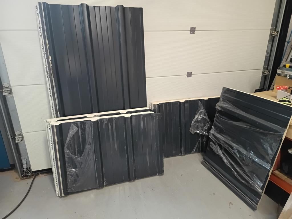 Restanten dakplaten voor afdakje, Minder dan 5 m², Metaal, Grijs, Ophalen