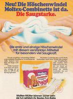 Retro reclame 1974 Moltex baby luiers doe nu ook 't beste, Verzenden, Overige typen
