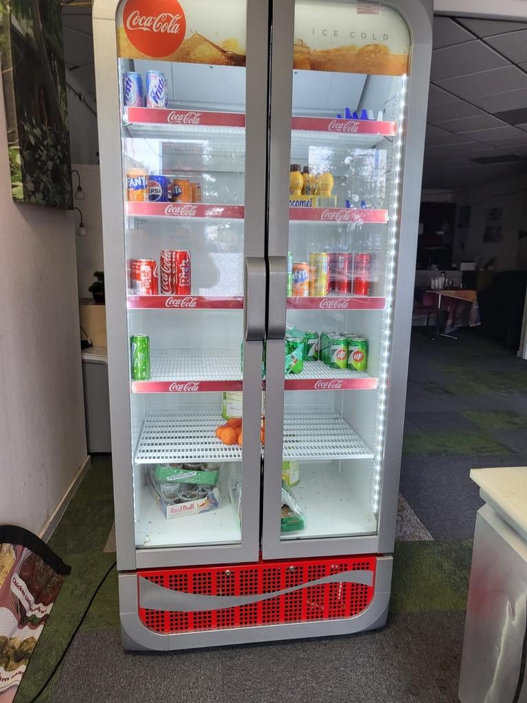 Coca-Cola koelkast met glazen deuren, Witgoed en Apparatuur, Koelkasten en IJskasten, Ophalen of Verzenden