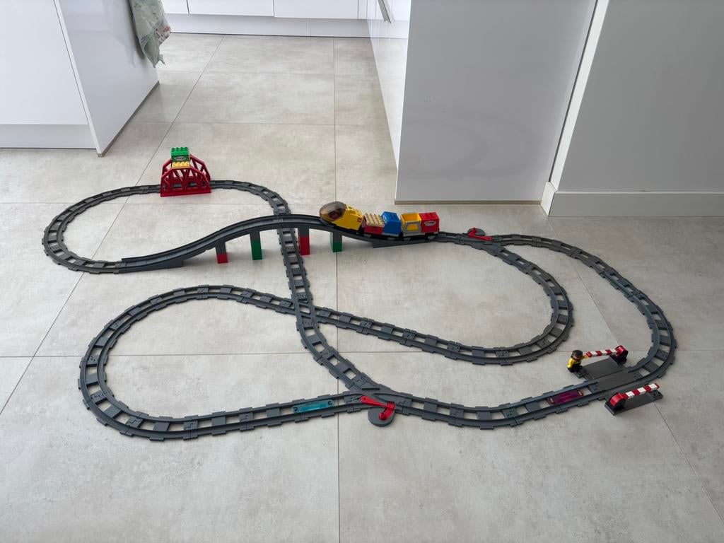 Lego Duplo Intelli treinbaan, Kinderen en Baby's, Speelgoed | Duplo en Lego, Ophalen of Verzenden, Zo goed als nieuw, Duplo