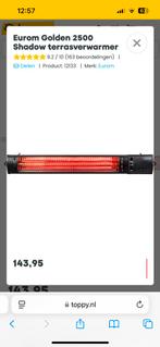 Eurom Golden 2500 Shadow terrasverwarmer, Tuin en Terras, Terrasverwarmers, Ophalen, Zo goed als nieuw, Elektrisch, Wand