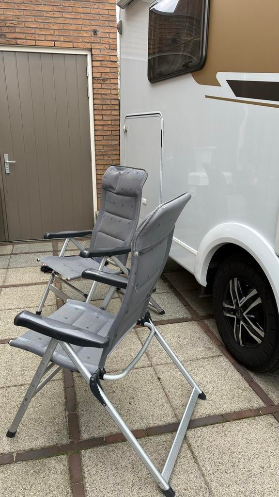 2x Campart camping stoel Torino grijs, Ophalen of Verzenden, Gebruikt, Campingstoel