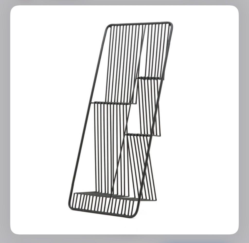 Design wandrek zwart metaal, Huis en Inrichting, Woonaccessoires | Wandplanken en Boekenplanken, Ophalen, Gebruikt