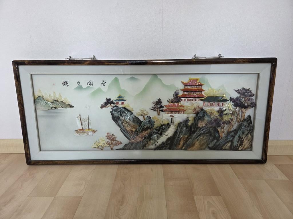 Chinees 3D schelpenkunst schilderij, Ophalen