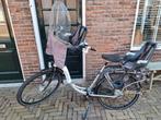 Moederfiets Sparta Amazone met 2 kinderzitjes en windscherm, Fietsen en Brommers, Fietsen | Dames | Damesfietsen, Ophalen of Verzenden
