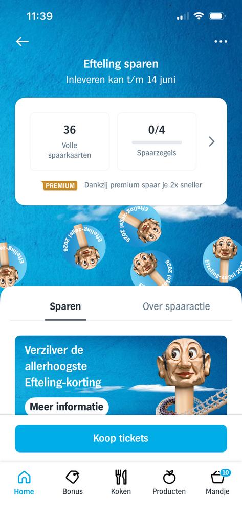 Spaarkaarten Efteling (Albert Heijn actie), Drie personen of meer, Kortingskaart