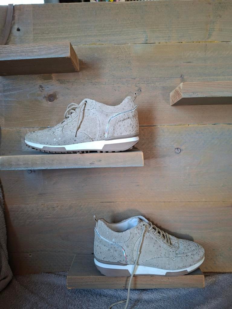 🌈 Manfield dames veterschoenen maat 38, Kleding | Dames, Beige, Ophalen of Verzenden, Manfield, Sneakers of Gympen