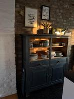 Oude houten zwarte kast, Huis en Inrichting, Kasten | Buffetkasten, Ophalen, Gebruikt, 100 tot 150 cm, 25 tot 50 cm