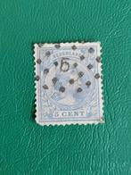 Nederlandse postzegel Wilhelmina 5 cent puntstempel 6, Postzegels en Munten, Ophalen of Verzenden, T/m 1940, Gestempeld