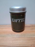 Groen Emaille KOFFIEblik met gouden bies, Antiek en Kunst, Antiek | Emaille, Ophalen of Verzenden
