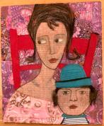 TEXTIELKUNST - Nella Wagemans - Zittende Moeder met kind, Ophalen