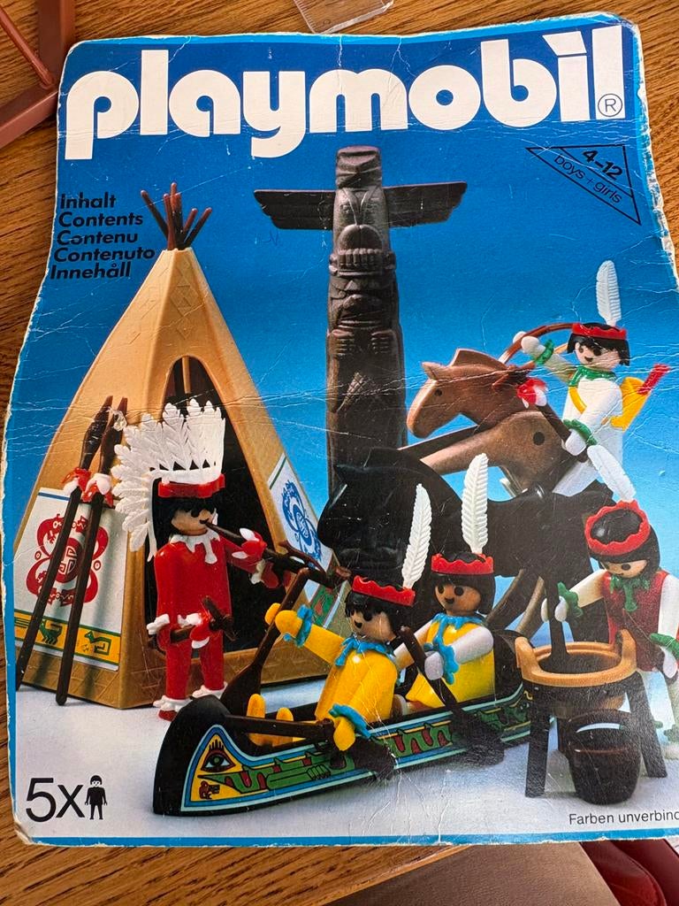 Playmobil indianen set jaren 70/80, Verzamelen, Ophalen of Verzenden, Overige typen