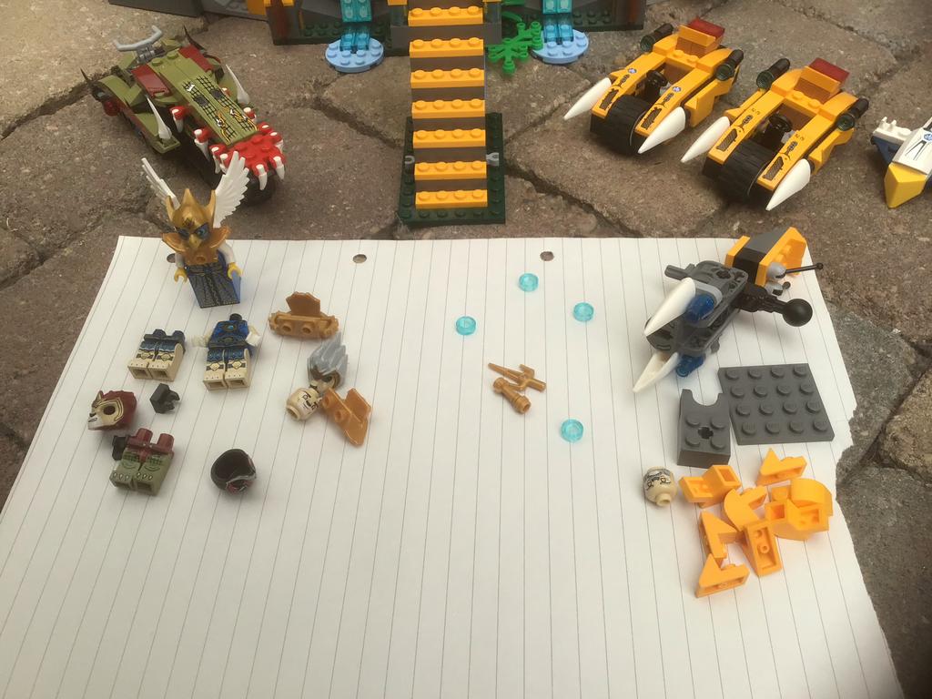 Lego Chima Leeuw Chi Tempel met voertuigen en figuren, Ophalen of Verzenden, Gebruikt, Complete set, Lego