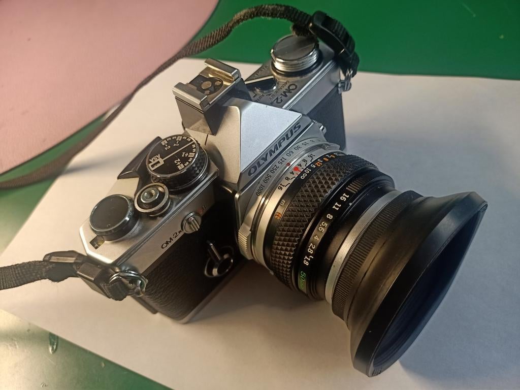 Olympus OM2n met 50mm f1.8 lens - Zeer goede staat, Ophalen of Verzenden, Spiegelreflex, Olympus