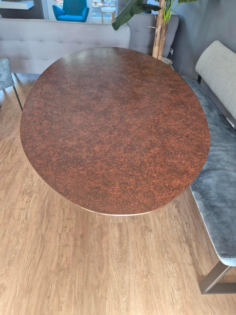 Ovale eettafel, Ophalen, Gebruikt, 50 tot 100 cm, Vijf personen of meer