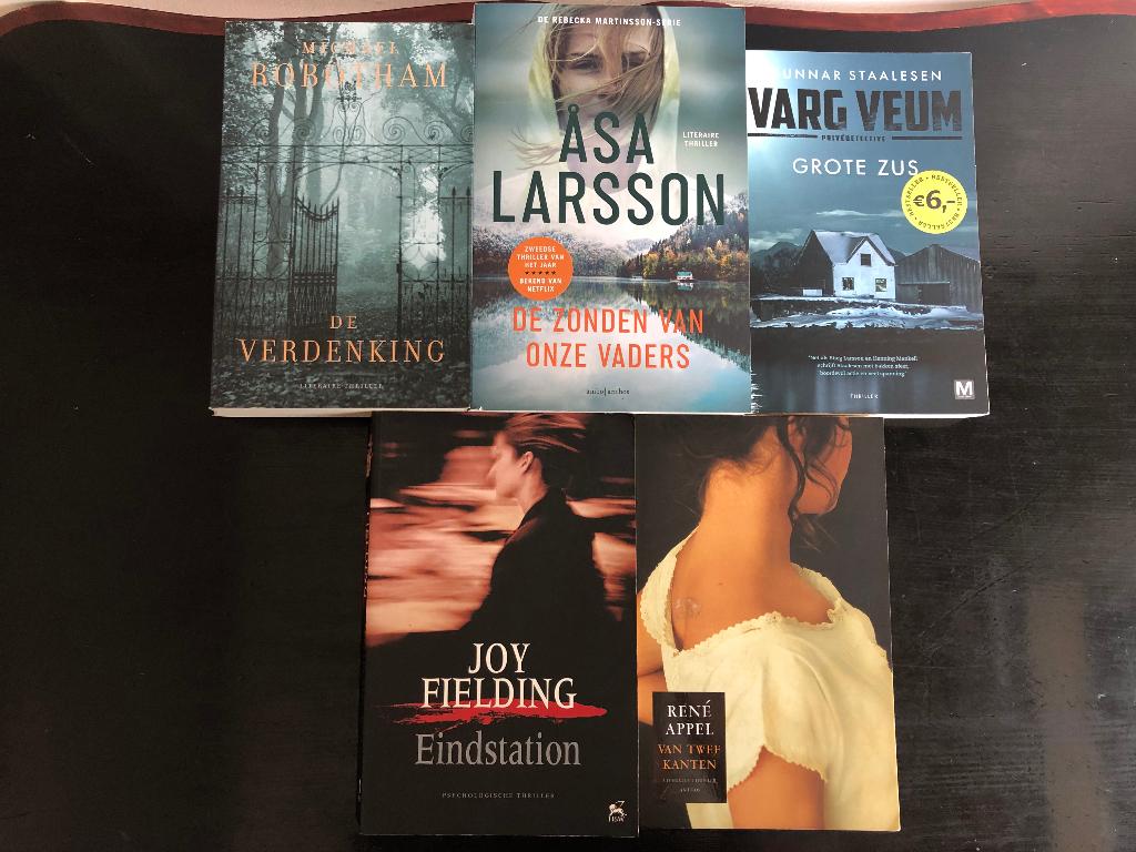 Set van 5 boeken Åsa Larsson, René Appel, Boeken, Ophalen of Verzenden, Gelezen