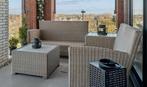 Prachtige wicker loungeset taupe!, Tuin en Terras, Ophalen, Zo goed als nieuw, Wicker, Eettafel
