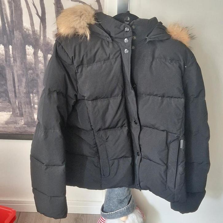 Woolrich dames jas - Zo goed als nieuw, Kleding | Dames, Jassen | Winter, Zo goed als nieuw, Maat 42/44 (L), Zwart, Ophalen of Verzenden