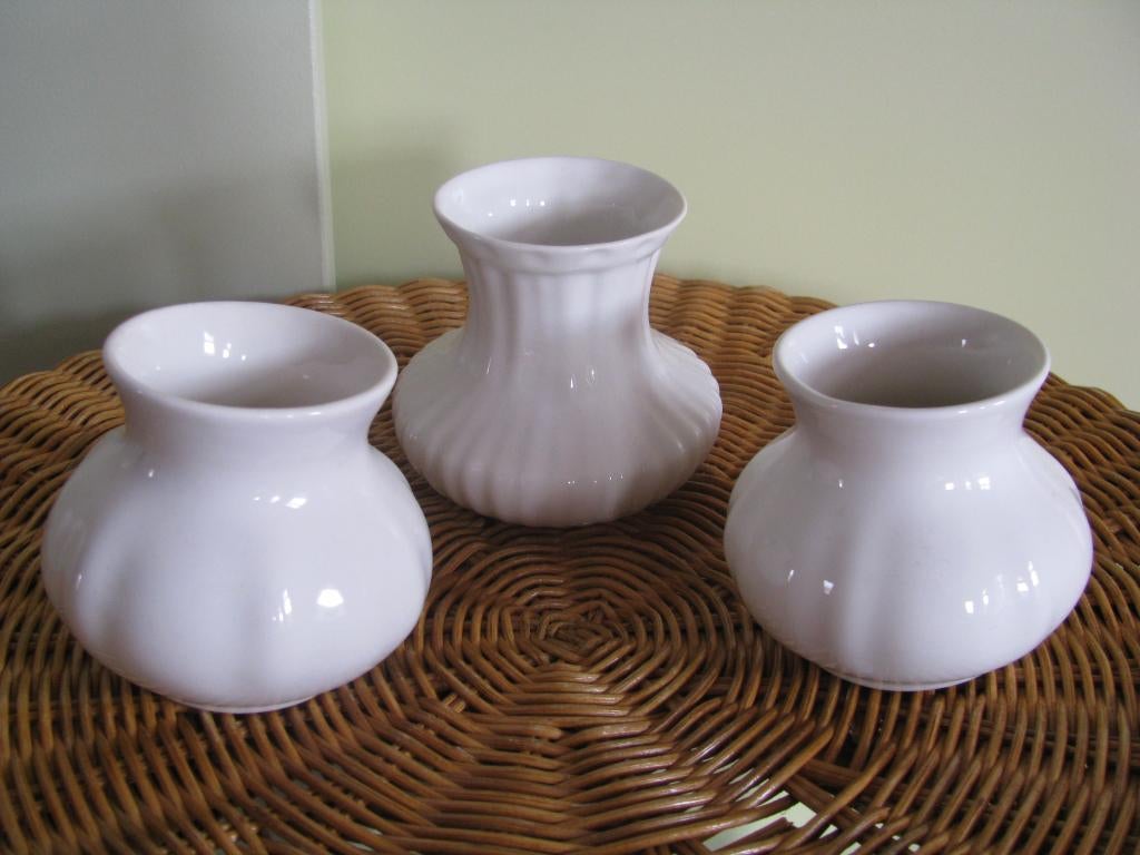 Delft * Porceleyne Fles * Delfts WIT * 3 x vaasje in 1 koop, Ophalen of Verzenden